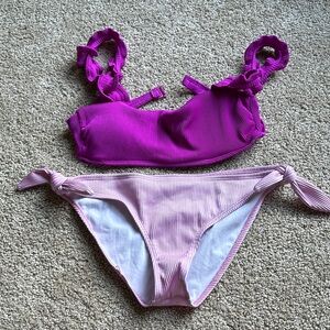 Vibrant Pink Ruffle Bikini Set